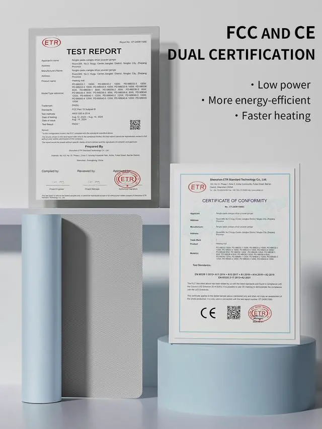 Alt view image 5 of 7 - PAIDU Heated Mouse Pad Hand Warmers, Electric Warm Office Desk Mat, 31.5" x 13", 3 Control Levels Temperature 3 Hours Auto Shut-Off, Suitable for Home/Offices Computer Keyboard Pads (Blue)