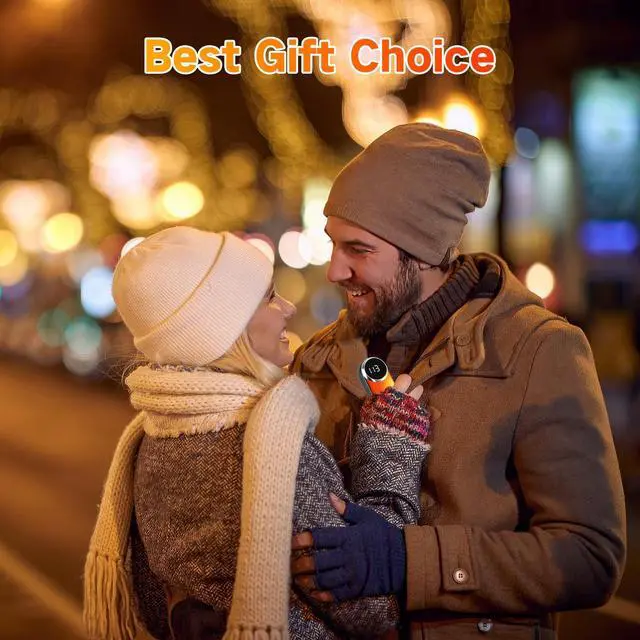 Alt view image 7 of 7 - Rechargeable Hand Warmers 2 Pack - Magnetic AI Electric Hot Hands with LED Light, 3 Heat Settings Double Sided, Long Battery Life,Portable Electric Heater for OutdoorHunting Camping