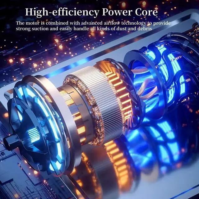 Alt view image 3 of 7 - Hiluce Car Vacuum Portable Cordless, Handheld Vacuum Cleaner High Power for Wet and Dry, USB Rechargeable Lightweight Cordless Vacuum, 0.45L Capacity Storage Bag,for Car/Stairs/Pet Hair(Black Silver)