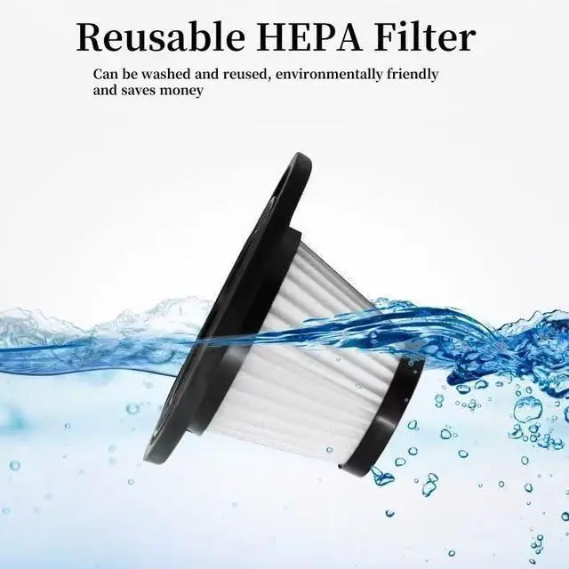 Alt view image 5 of 7 - Hiluce Car Vacuum Portable Cordless, Handheld Vacuum Cleaner High Power for Wet and Dry, USB Rechargeable Lightweight Cordless Vacuum, 0.45L Capacity Storage Bag,for Car/Stairs/Pet Hair(Black Silver)