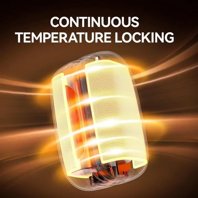 Alt view image 5 of 7 - Hand Warmers Rechargeable 2 Pack, 4 Levels Heat Up to 140 with LED Display, Portable Pocket Heater, Warm Gifts for Christmas, Outdoor, Golf, Hunting, Camping Accessories (Green)