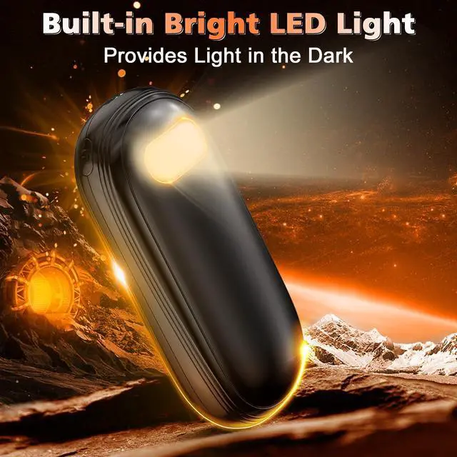 Alt view image 5 of 7 - Hand Warmers Rechargeable - Electric Hand Warmers 2 Pack with Dual-Sided Heating for 15Hrs Warmth, LED Display & Flashlight, Hunting Essentials, Christmas Gifts for Man Women Raynauds Golf