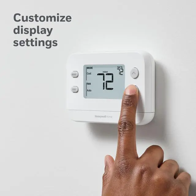 Alt view image 6 of 6 - X1N Non-Programmable Thermostat, White | Single-Stage, 1 Heat/1 Cool Compatibility