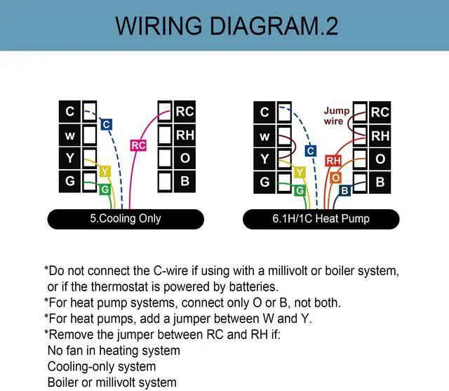 Alt view image 7 of 7 - SASWELL T21 Programmable Thermostat for Home, Digital Thermostat 1 Heat/1 Cool Compatible with Heat Pump and Single-Stage Systems, Dual Power Options Battery-Powered No C-Wire Required
