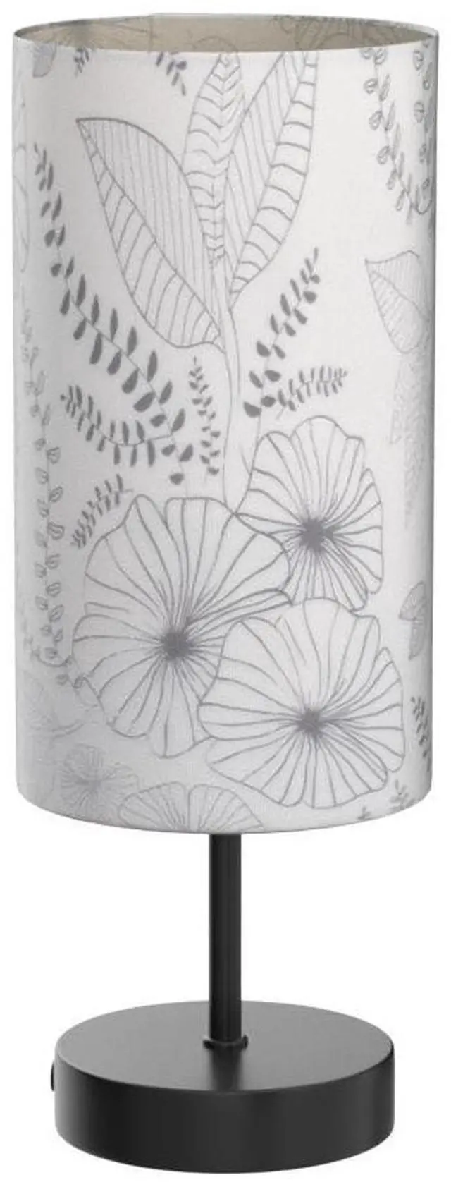 Alt view image 4 of 7 - CINSARY Touch Control Bedside Lamp with 2 USB Ports, 3-Way Dimmable Table lamp for Bedroom, Nightstand Lamp with Round Flower Fabric Shade for Living Room Home Office (E26 LED Bulb Included)