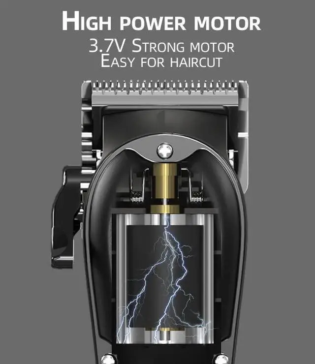 Alt view image 6 of 6 - Haokry Hair Clippers for Men Professional - Cordless&Corded Barber Clippers for Hair Cutting & Grooming Rechargeable Beard Trimmer