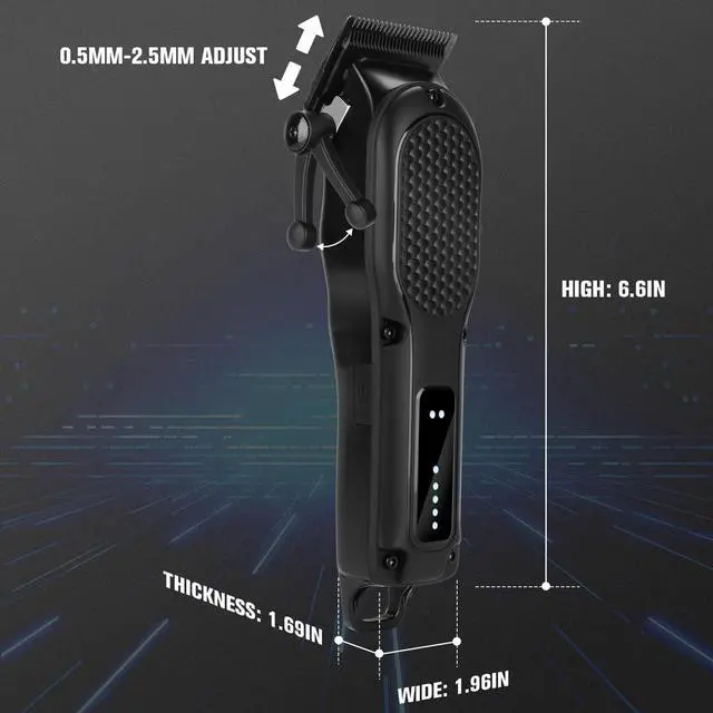 Alt view image 5 of 7 - NUTCORE Men's Hair Clippers for Professional Hair Trimmer Cordless Rechargeable Powerful Beard Trimmer Hair Cutting Grooming Tool