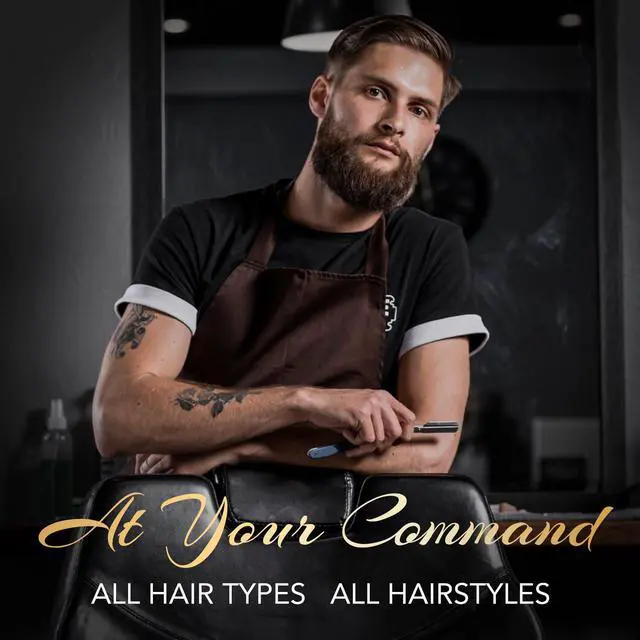 Alt view image 5 of 7 - Hair Clippers for Men - Professional Cordless Barber Set, 180Min Runtime, LED Display, Anti-Snag Blades, 17-Piece Kit with 14 Guide Combs,Rechargeable Electric Shaver Kit