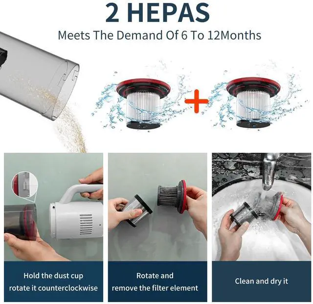 Alt view image 5 of 7 - KEROMEE Stick Vacuum Cleaner, Corded Handheld Vacuum Cleaner Mini Electric Broom for Pet Hair Hardwood Floor Cat Litter Carpet Cleaning (16ft-Cord)