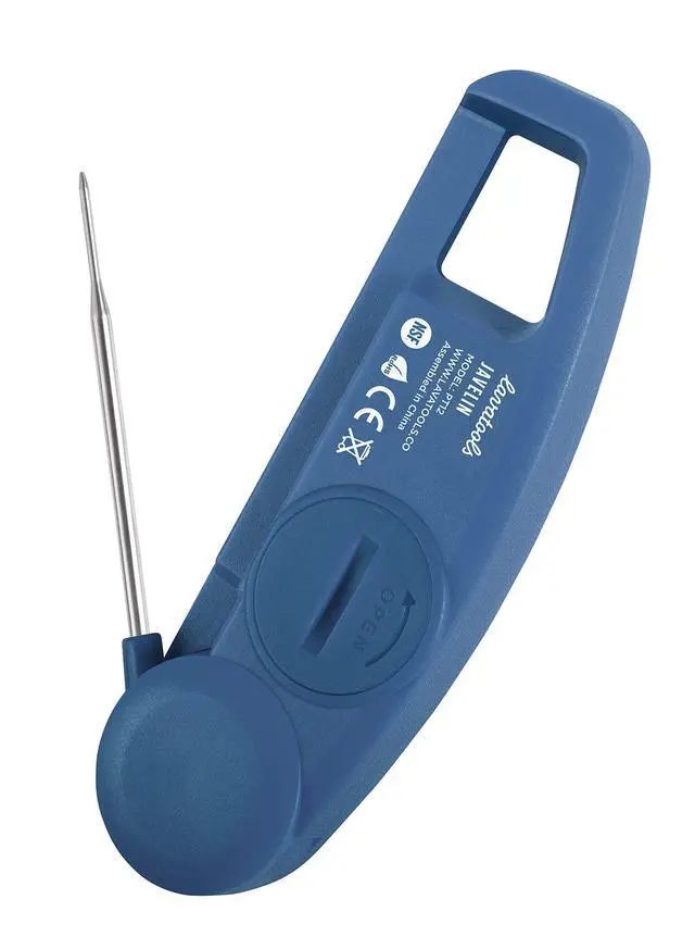 Alt view image 3 of 6 - Lavatools Javelin® Ultra-Fast 3-Second Digital Instant Read Meat Thermometer for Grill and Cooking, 2.75" Probe, Compact Foldable Design, Large Display, IP65 Water Resistant, NSF Certified Maize