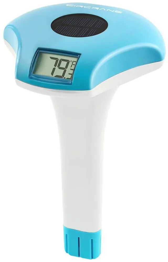 Main image of Circrane Solar Digital Pool & Spa Thermometer, Weather Resistant Floating Thermometer, IPX-8 Water Proof, 10s Measuring Cycle, Solar Powered with 270 Days Battery Life, Blue
