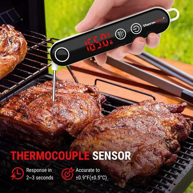 Alt view image 2 of 7 - ThermoPro TP18 Instant Read Meat Thermometer Digital with Thermocouple Sensor, Cooking Food Thermometer for Grill, Smoker, BBQ, Oil Deep Frying, Candy, Kitchen Thermometer