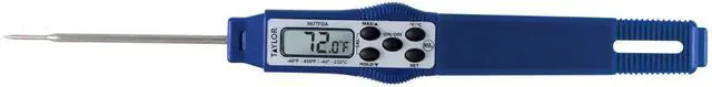 Alt view image 5 of 6 - Taylor 9877FDA Compact Waterproof Digital Food Thermometer, 2.81 Inch Stem Length with FDA-Recommended 1.5mm Probe, NSF Certified, Blue