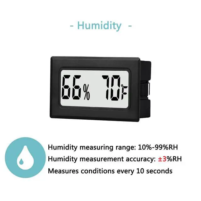 Alt view image 3 of 7 - 6 Pack Mini Small Digital Hygrometer Thermometer Indoor Temperature and Humidity Meter Gauge with Temp Humidity Sensor Monitor Fahrenheit () for Jars,Home,Room
