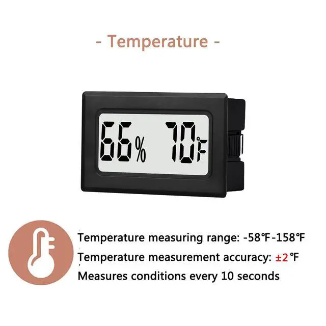 Alt view image 4 of 7 - 6 Pack Mini Small Digital Hygrometer Thermometer Indoor Temperature and Humidity Meter Gauge with Temp Humidity Sensor Monitor Fahrenheit () for Jars,Home,Room