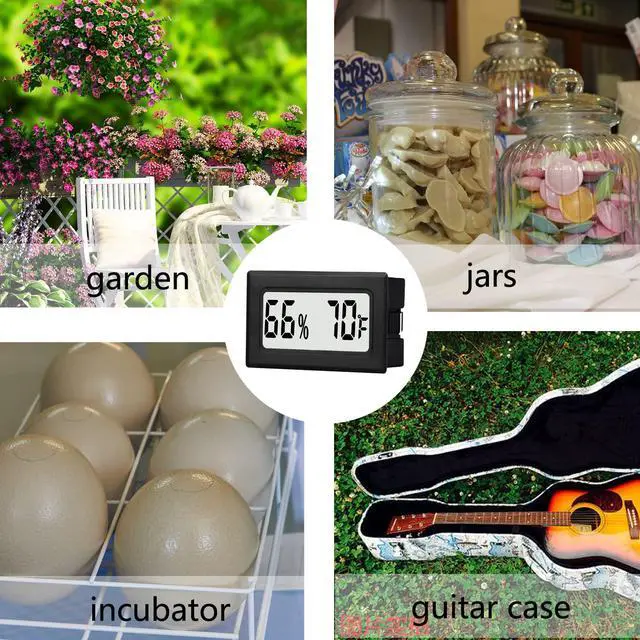 Alt view image 6 of 7 - 6 Pack Mini Small Digital Hygrometer Thermometer Indoor Temperature and Humidity Meter Gauge with Temp Humidity Sensor Monitor Fahrenheit () for Jars,Home,Room