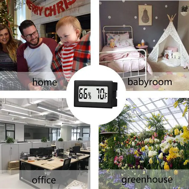 Alt view image 5 of 7 - 6 Pack Mini Small Digital Hygrometer Thermometer Indoor Temperature and Humidity Meter Gauge with Temp Humidity Sensor Monitor Fahrenheit () for Jars,Home,Room