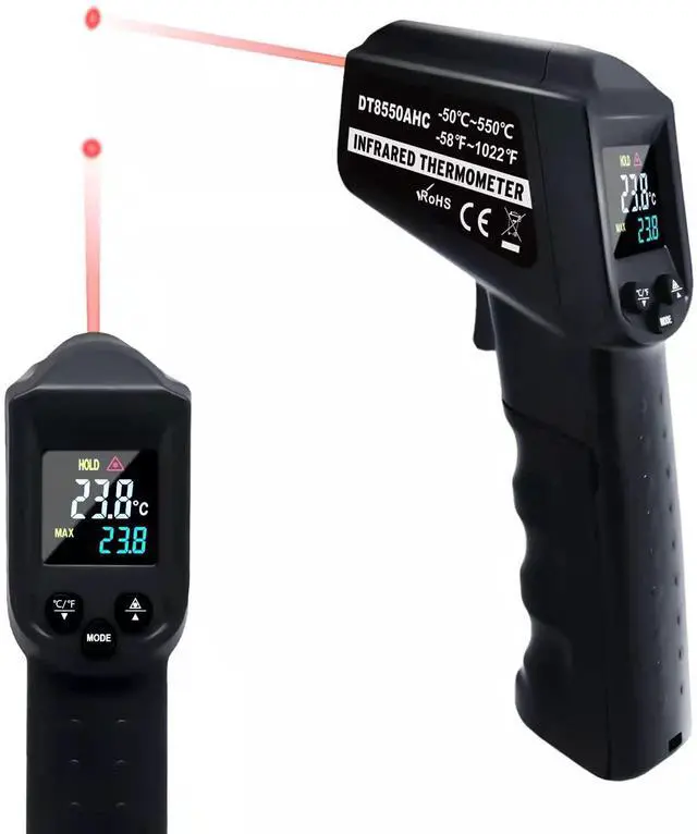 Main image of Infrared Thermometer Temperature Gun -58~ 1022 (-50 ~ 550) Non-Contact Instant-Read Digital Laser Infrared Ir Thermometer with Color Screen (Black)