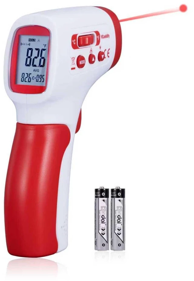 Main image of Infrared Thermometer for Meat,Laser Temperature Gun,-58~1112°F,DS 12:1 Digital IR Temp Gun with Adjustable Emissivity&High/Low Alarm,LCD Display Thermal Gun for Food Oven Cooking HVAC