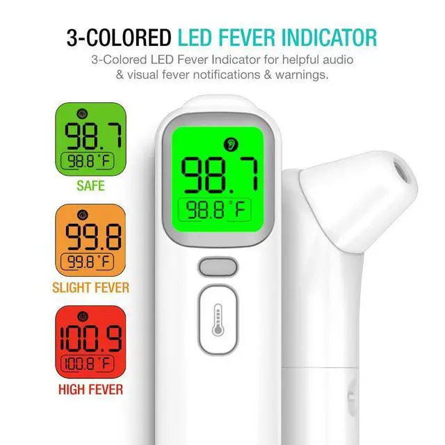 Alt view image 6 of 7 - EasyEast Touchless Infrared Forehead Thermometer, Smart Digital Screen, Fast Reading Detection, No Battery Included
