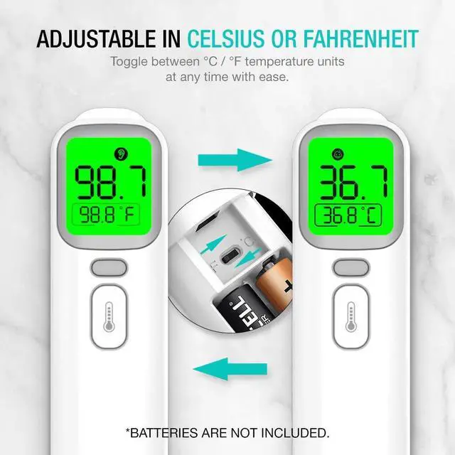 Alt view image 7 of 7 - EasyEast Touchless Infrared Forehead Thermometer, Smart Digital Screen, Fast Reading Detection, No Battery Included