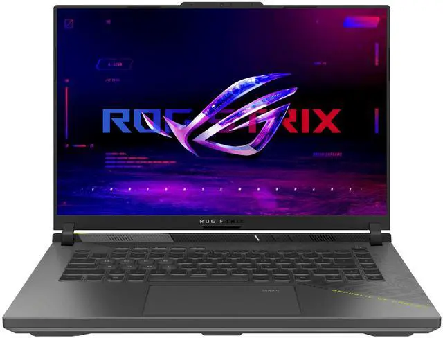 Main image of ASUS ROG Strix G16 (2025) Gaming Laptop, 16 WUXDA 165Hz/3ms AMD Ryzen 9 9955HX, NVIDIA GeForce RTX 5060 8GB VRAM 16GB DDR5-5600 RAM 1TB PCIe Gen 4 SSD Eclipse Gray