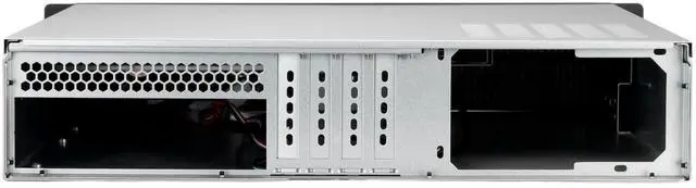 Alt view image 12 of 12 - RACKOWL 2U Server Case/ Rackmount Server Chassis, 4x 3.5"/2.5" HDD Bay, 1x 5.25" Device, Micro-ATX Motherboard Support ; Fans: Rear 2x 80mm, Size: 16.9"x3.5"x15.0"