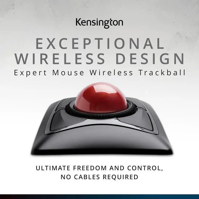Alt view image 6 of 7 - Expert Wireless Trackball Mouse (K72359WW) Black, 3.5" x 6.1" x 8"