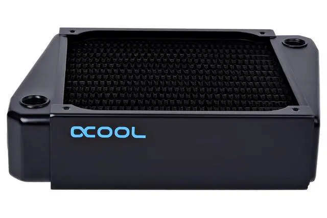 Alt view image 16 of 19 - Alphacool NexXxos XT45 Full Copper X-Flow Radiator 140, 140mm x 1, Single Fan, Black