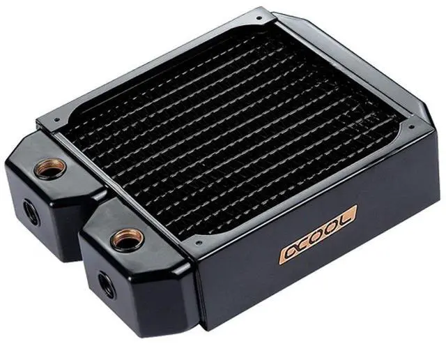 Alt view image 9 of 9 - Alphacool NexXxos XT45 Full Copper Radiator 140, 140mm x 1, Single Fan, Black