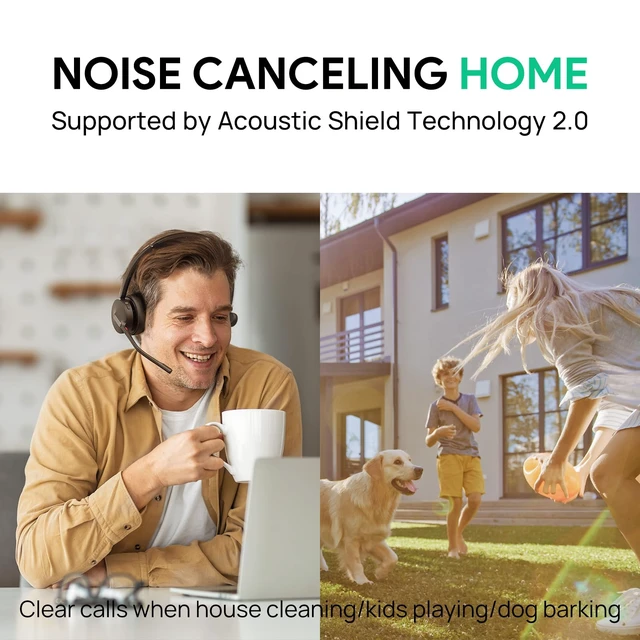Alt view image 5 of 7 - BH70 Mono Wireless Headset with Mic for Work, Bluetooth Headphone Teams Certified, up to 35h Talk Time, 91g Lightweight Comfort, USB-C to A