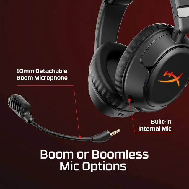 Alt view image 7 of 7 - HyperX Cloud Flight 2 Wireless Gaming Headset, Customizable RGB Lighting with Removable Earcup Plates, up to 100 Hours of Battery Life, 2.4GHz & Bluetooth, Multi-Platform Compatibility - Black