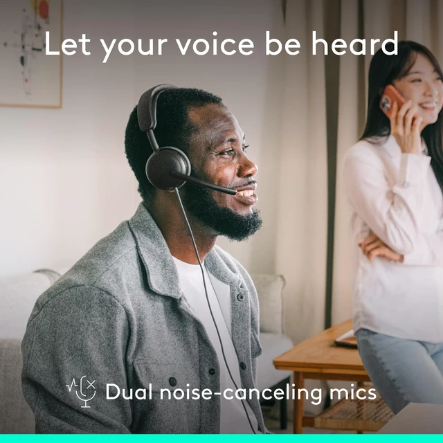 Alt view image 3 of 7 - Zone Wired 2 Noise Canceling Headset with Adaptive Hybrid - Black Noise-canceling, adaptive hybrid ANC, wired connectivity