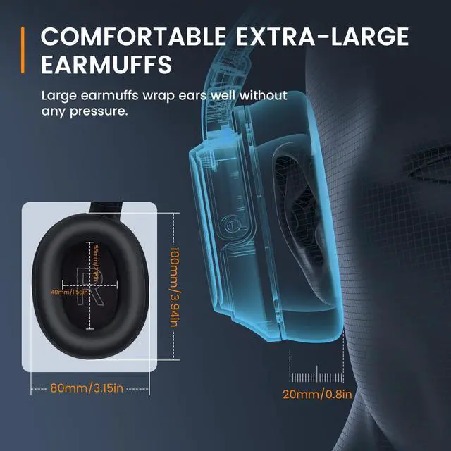 Alt view image 7 of 7 - Bluetooth Headset for PC, Wireless Computer Headphone with AI-Powered Environmental Noise Cancelling Microphone & 2.4G USB Dongle, 55H Playtime, Over Ear Comfort Office Headset for Work, Laptop, Zoom