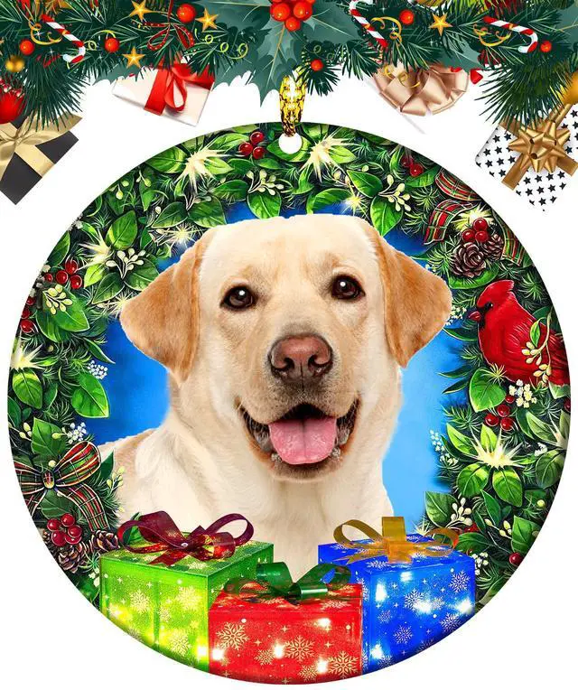Main image of Yellow Lab Christmas Ornament - Yellow Labrador Retriever Gifts for Women Lovers Keepsake