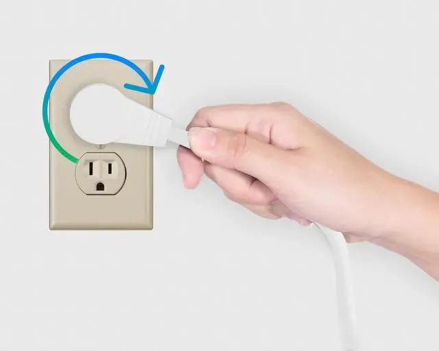 Alt view image 6 of 6 - Monitor Computer Power Cord 6 Ft Flat Plug 360° Rotating PC Cable 3 Prong for, Desktop, Printer, Scanner, 16 AWG NEMA 5-15P to IEC13 - UL Certified