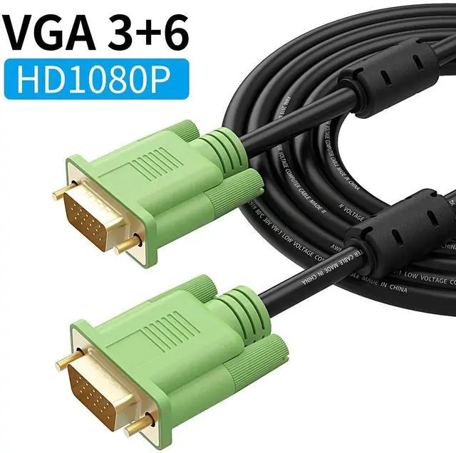 Alt view image 4 of 5 - VGA Cable 15ft, VGA to VGA HD15 Monitor Cable for PC Laptop TV Projector-15Feet