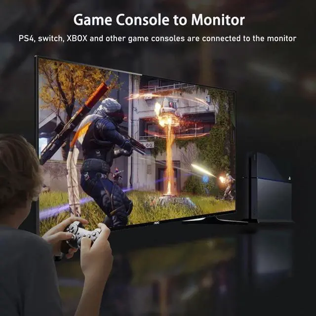 Alt view image 7 of 7 - HDMI to VGA 6FT, Uni-Directional HDMI Computer to VGA Monitor Cable (Male to Male) Compatible for Desktop, Laptop, PC, Monitor, Projector, HDTV, Raspberry Pi, Roku, Xbox and More