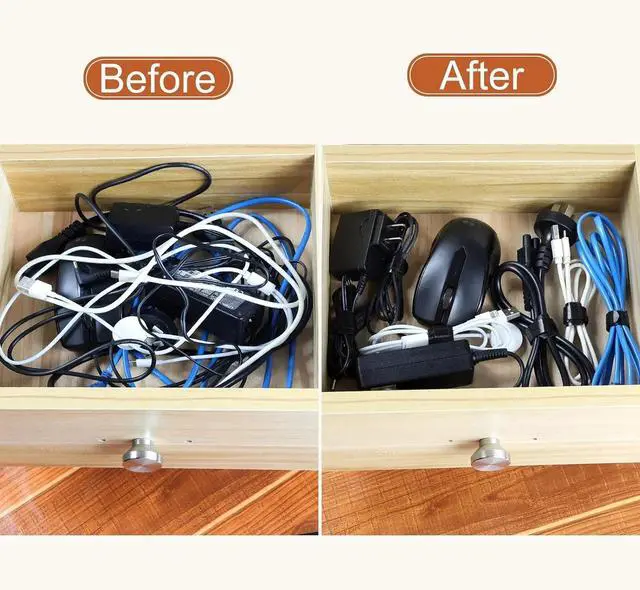 Alt view image 6 of 6 - 120PCS 6 Inch Reusable Cable Ties Wire Ties Cord Organizer Cable Organizer Adjustable Management Black