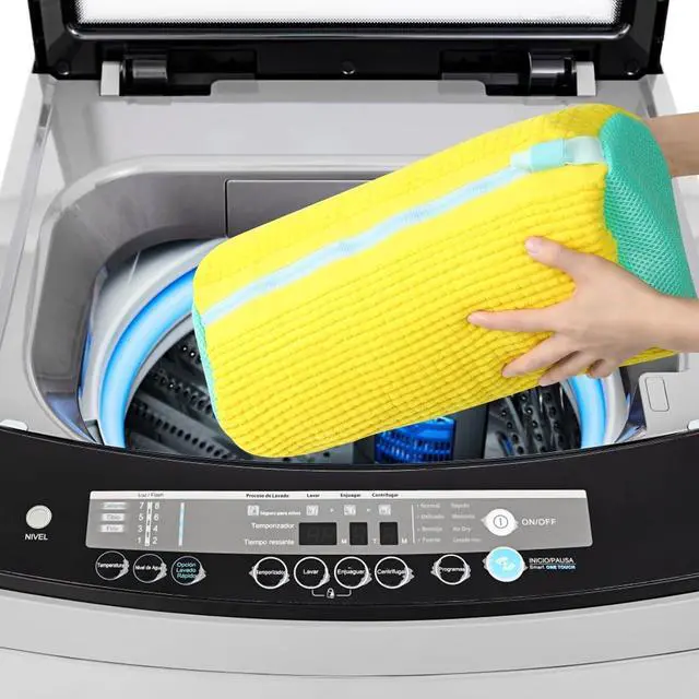 Alt view image 6 of 7 - Shoe Laundry Bag for Washing MachineShoe Cleaning BagShoes Wash Bags,Sneaker Mesh Washing Bag,shoe Cleaning Laundry Shoes Laundry Bag Sneaker Washing Bag for 360° Cleaning White Shoes (Yellow 2PC)