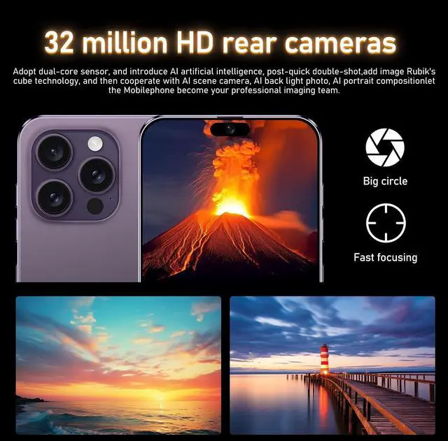 Alt view image 5 of 7 - GAMAKOO G16 PRO MAX 6GB+128GB Dual Sim 5G Unlocked Cell Phone Smartphone Android Cheap Phone