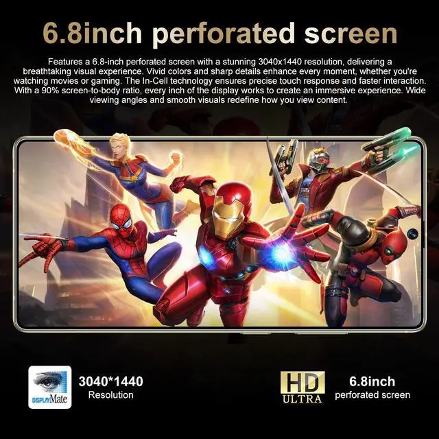 Alt view image 3 of 7 - GAMAKOO G25 Ultra S Pen 5G Smartphone Dual Sim 6GB+128GB | 6.8 inch Screen | Android 15 | 6000 mAh Battery | 16MP+48MP | Cheap Unlocked Cell Phone Orange