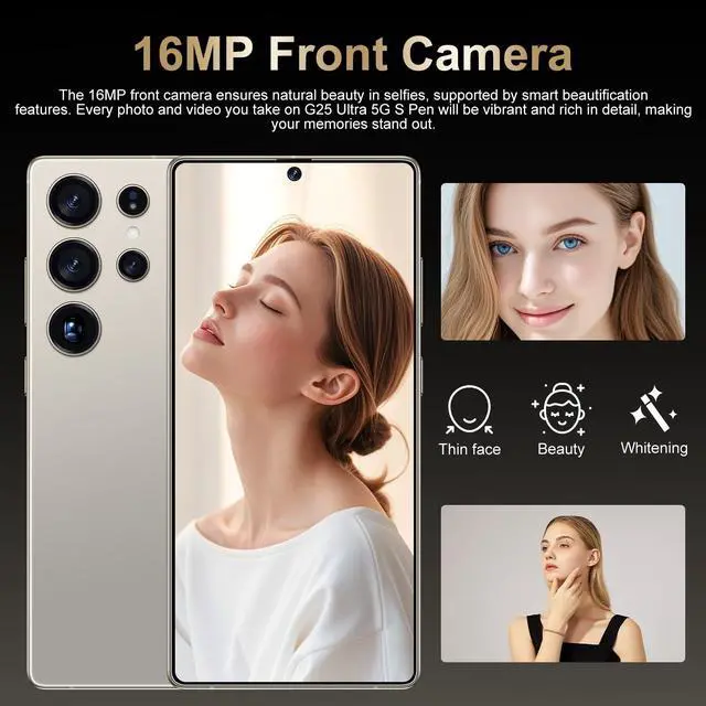 Alt view image 6 of 7 - GAMAKOO G25 Ultra S Pen 5G Smartphone Dual Sim 6GB+128GB | 6.8 inch Screen | Android 15 | 6000 mAh Battery | 16MP+48MP | Cheap Unlocked Cell Phone Orange