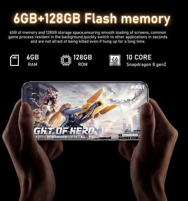 Alt view image 5 of 7 - GAMAKOO G16 PRO MAX 6GB+128GB Dual Sim 5G Unlocked Cell Phone Smartphone Android Cheap Phone White