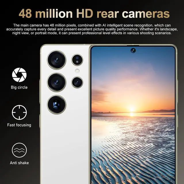 Alt view image 4 of 7 - GAMAKOO G25 Ultra S Pen 8gb+256GB Dual SIM 5G Smartphone Unlocked Cell Phone Android 15 Deep Puple