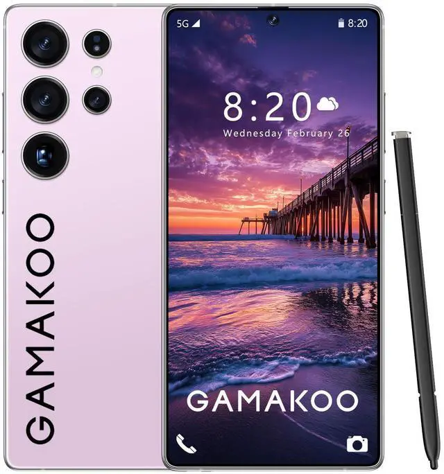 Main image of GAMAKOO G25 Ultra S Pen 5G Smartphone Dual Sim 3GB+32GB | 7 inch Screen | Android 15 | 6000 mAh Battery | 16MP+32MP | Cheap Unlocked Cell Phone Purple