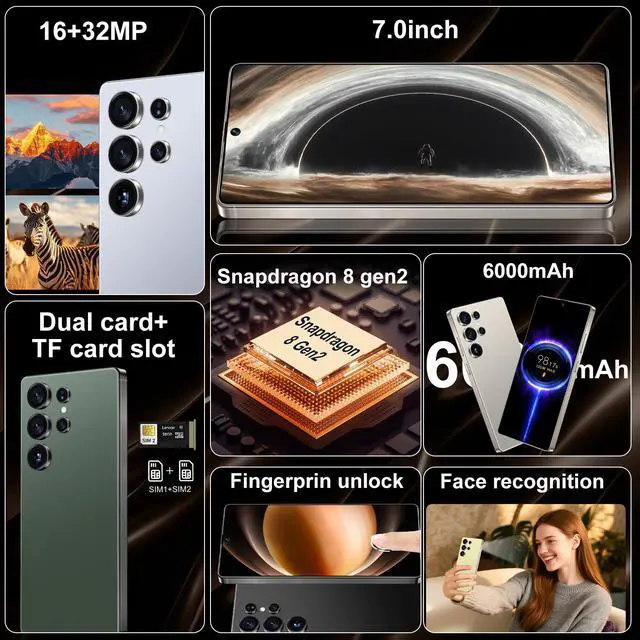 Alt view image 2 of 7 - GAMAKOO G25 Ultra S Pen 5G Smartphone Dual Sim 3GB+32GB | 7 inch Screen | Android 15 | 6000 mAh Battery | 16MP+32MP | Cheap Unlocked Cell Phone Purple