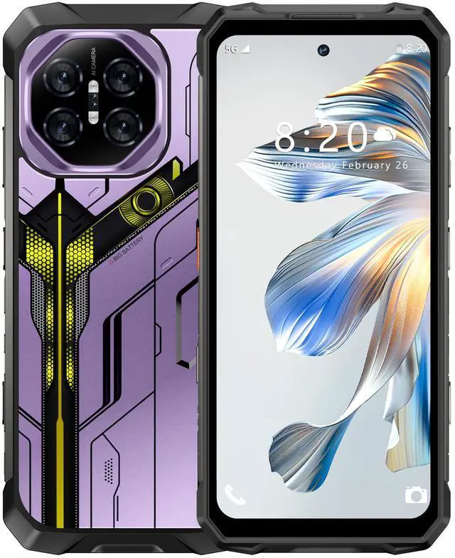 Main image of GAMAKOO R26 Ultra 5G Rugged Smartphone Dual Sim 12GB+256G Unlocked Cell Phone 7.2" Screen Android 15 Deca Core 72+108MP 10000mAh Purple