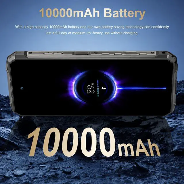 Alt view image 5 of 6 - GAMAKOO R26 Ultra 5G Rugged Smartphone Dual Sim 12GB+256G Unlocked Cell Phone 7.2" Screen Android 15 Deca Core 72+108MP 10000mAh Blue