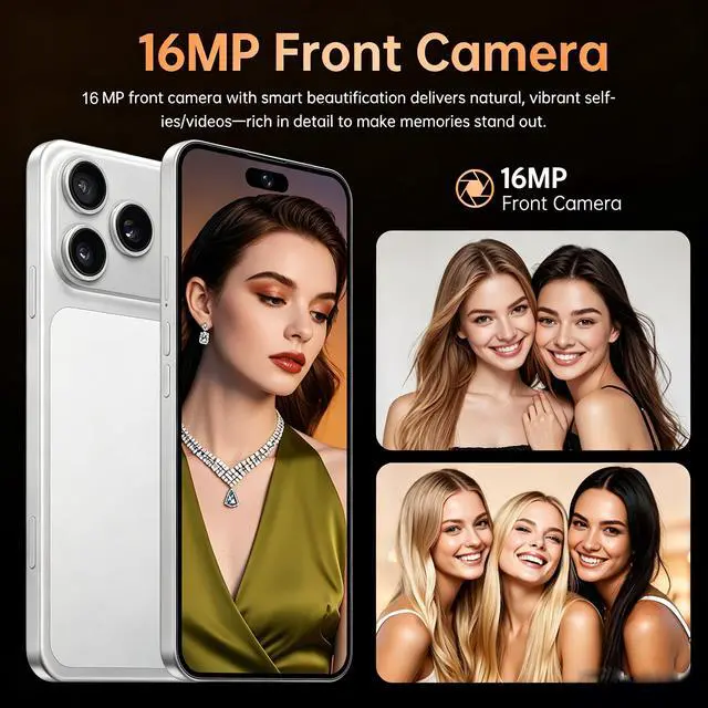 Alt view image 5 of 7 - GAMAKOO G17 Pro Max 5G Smartphone 4G+64G Dual Sim Android Unlocked Cell Phone 5000mAh 16MP+32MP Blue